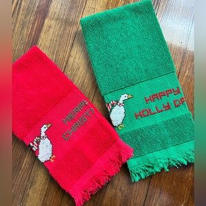 Christmas fingertip towels, set of 2 🆕